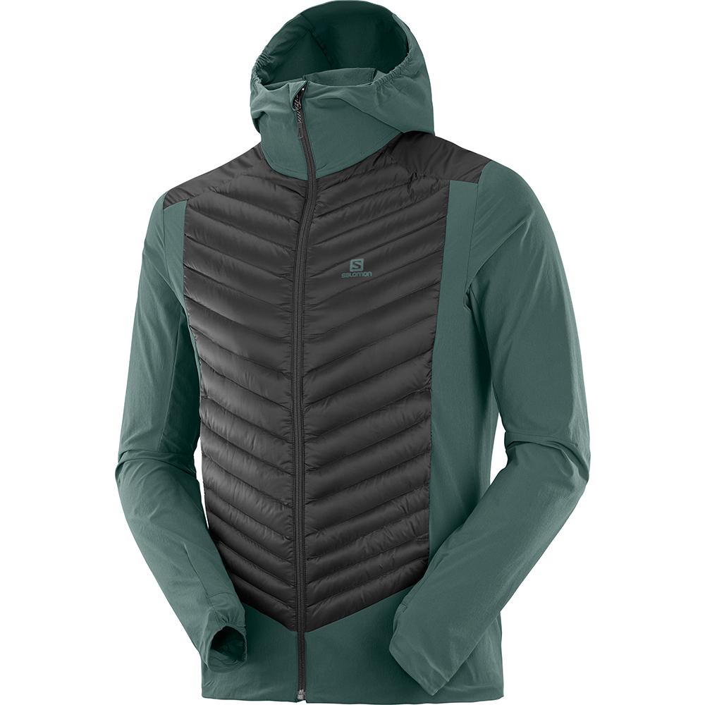 Salomon HALOES DOWN HYBRID M Chaquetas Hombre - Verde - Colombia (54072-FJGB)